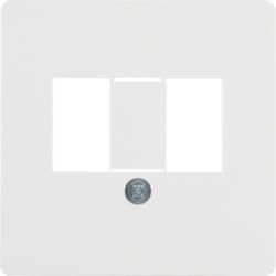 Berker 145809 Central plate with TAE cut-out polar white, glossy Central plate system