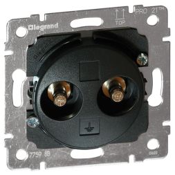 Legrand 775988 double potential equalization socket double potential equalization, (anthracite)