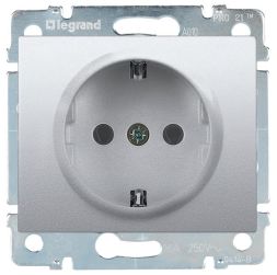Legrand 771363 socket Galea soft aluminium, (aluminium)