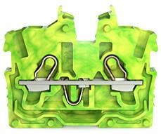 Wago 2050-307 with actuating opening 1qmm green-yellow 2-wire mini through-terminal