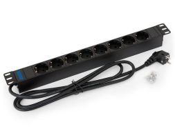 Triton RAB-PD-X02-A1 8-way max 16A cable 3x1.5mm 2m power strip 19&amp;#039;&amp;#039;