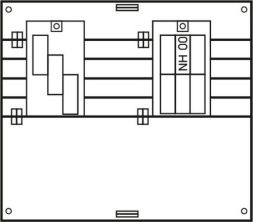 ABN 355A with 1x XUS6-00 and 1x XUS3-00 busbar panel (PAR353N)