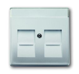 Busch-Jaeger 1800-866 central plate, with labelling field stainless steel