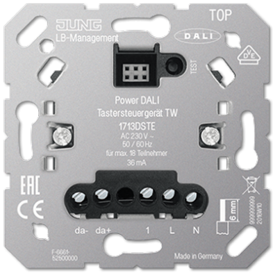 Jung 1713DSTE Power DALI touch control unit TW, with extension input