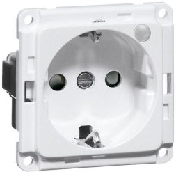 Hochköpper 00272311 D 6511.02 ME LED/4 SI pure white socket SCHUKO