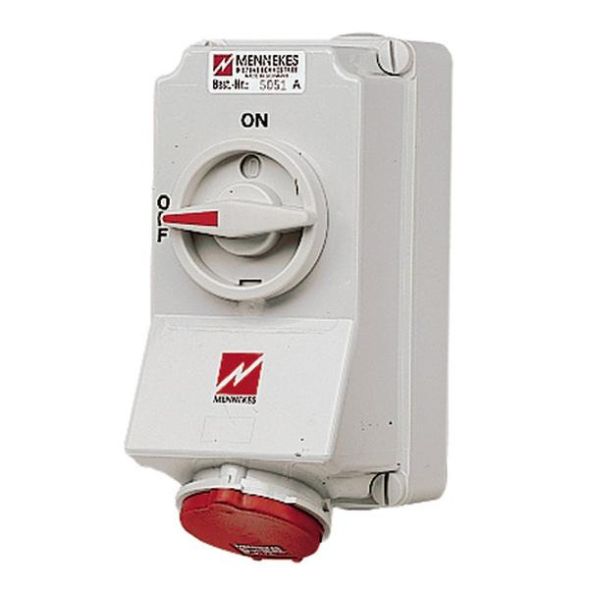 Mennekes 5051A switchable 16A 5-pole 6h 400V IP44 wall socket