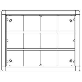 Ritto 1882050 flush-mounted frame 12 module slots, grey-brown