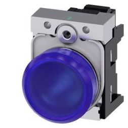 Siemens 3SU1152-6AA50-3AA0 indicator light 22mm round blue lens smooth