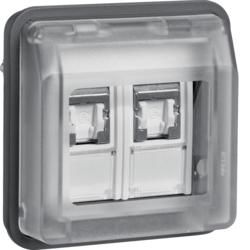 Berker 14103505 UAE sockets 8/8-pin shielded Berker W.1 light grey matt