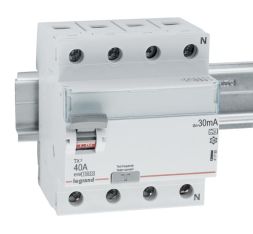 Legrand 411765 residual current device TX3 40/0, 03A 4-pole