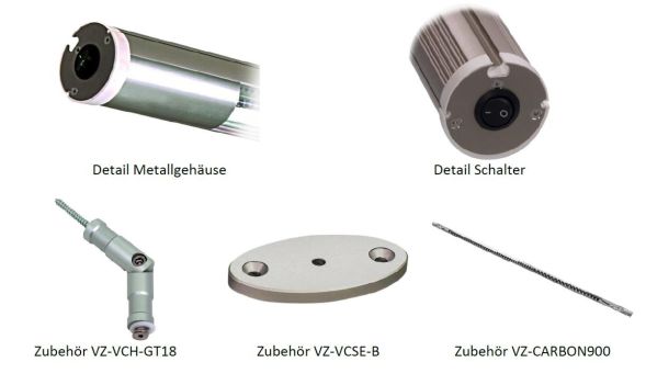 VITRAMO VC-H0900 Heat Tube infrared heater ceiling heater 900W - titanium