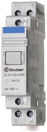 Finder 22.23.9.024.4000 Installation Relay 1OE 1S 20A 24VDC
