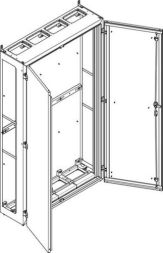 ABN earthed IP55 1090x1890x340mm floor standing housing (NT412EB)