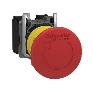 Schneider Electric XB5AS8442 rotary release 1 NC emergency stop button