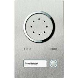 Ritto 1810120 Acero stainless steel door station audio, 1 WE, audio, stainless steel