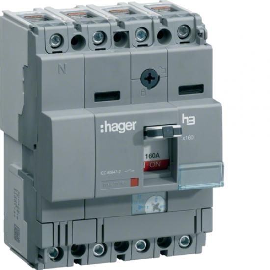Hager HNA026H circuit breaker x160 4-pole 40kA 25A