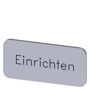 Siemens 3SU1900-0AC81-0AR0 label plate 12.5x27 Setup