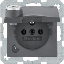 Berker 6765111606 S.1 anthracite matt socket