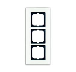 Busch-Jaeger 1723-811 cover frame, 3-way frame white glass