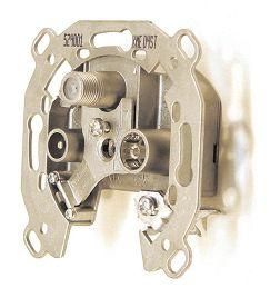 Televes KMD22ST BK multimedia pass-through socket 22dB