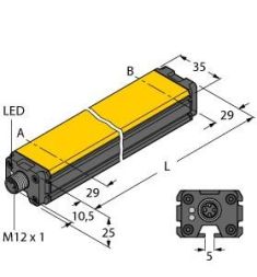 Turck 1590002 LI200P0-Q25LM0-LIU5X3-H1151 Inductive linear position sensor
