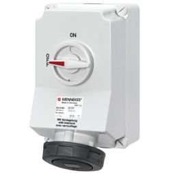 Mennekes 5111AD DUO 63A 4-pole 7h 500V IP67 HW/VN wall socket