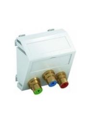 OBO Bettermann MTS-3R F RW1 3x coupling Bu-Bu 45x45mm multimedia carrier video-cinch, 6105150