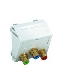 OBO Bettermann MTS-3R F RW1 3x coupling Bu-Bu 45x45mm multimedia carrier video-cinch, 6105150