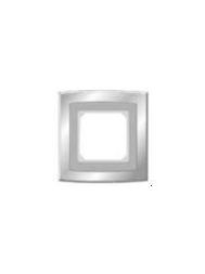 ELSO 2041311 glass frame 1gang RIVA stainless steel effect