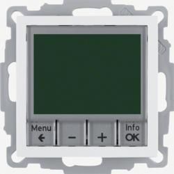 Berker 20441909 Temperature controller, normally open, with central piece, time-controlled polar white matt Berk