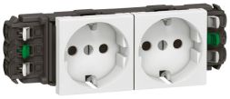 Legrand 077402 socket MOSAIC 2F DLP SL+KS WS , (white)