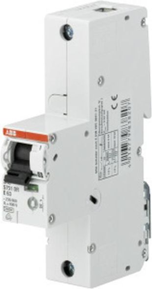 ABB Stotz-Kontakt S751DR-E50, S751DR-E 50 sel. main circuit breaker SHU E-Char.,25kA,50A,1P, 2CDH781001R0502