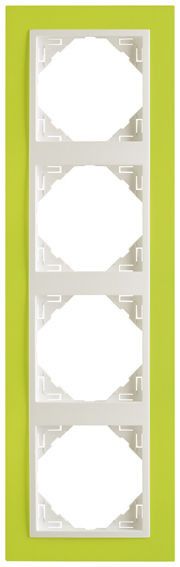 EFAPEL FOUR-GANG FRAME PEARL/PEARL