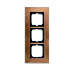 Busch-Jaeger 1723-821 cover frame, 3-way frame bronze