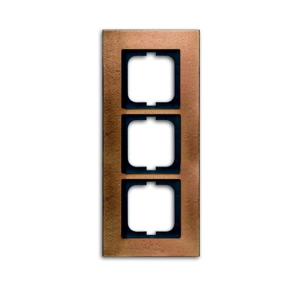 Busch-Jaeger 1723-821 cover frame, 3-way frame bronze