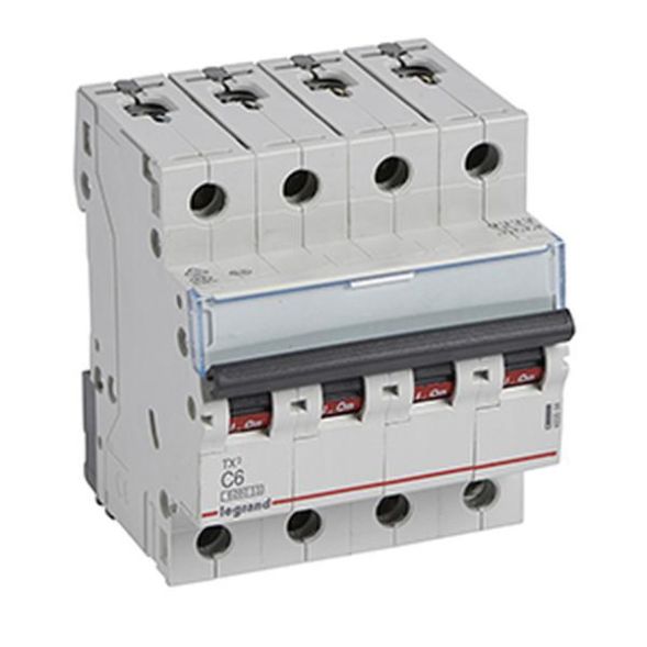 Legrand 403558 Circuit breaker TX3 C6A 4P 6KA 4M