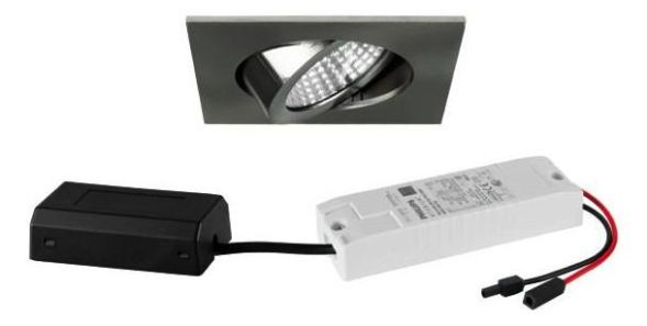 Brumberg 41465153 230V AC 6W 3000K nickel with LED recessed ceiling spotlight