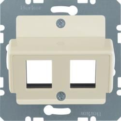 Berker 146302 Central plate for AMP Modular Jacks white, glossy Central plate system