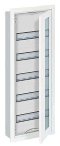 ABB Striebel &amp;amp; John U51TE small distribution board, flush-mounted with cover frame and transparent door, 2CPX071594R9999