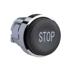 Schneider Electric ZB4BL234 black push button 22 o detent STOP front element