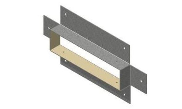 Wichmann IFWK400120v Instafix BKI 400x120x30mm galvanized wall connection collar