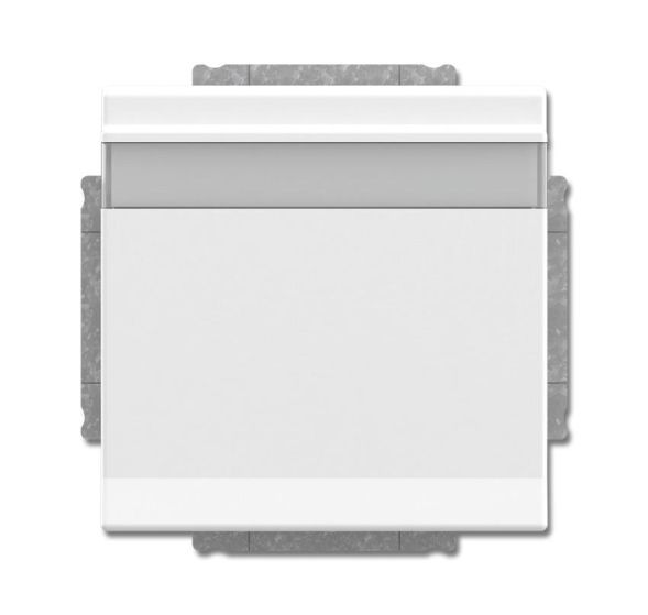 Busch-Jaeger 20 EUKNB-84 SCHUKO® socket insert, with hinged lid and labelling field studio white