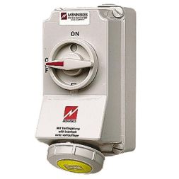 Mennekes 7011A DUO 16A 3-pole 4h 110V IP67 wall socket