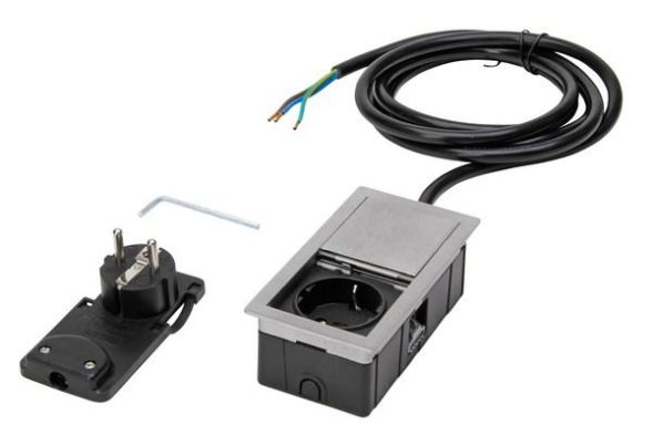 Kopp 939660014 VersaHIT 1x socket stainless steel power strips