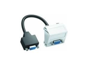 OBO Bettermann MTS-VGA F RW1 with cable socket-socket 45x45mm multimedia carrier VGA, 6104670