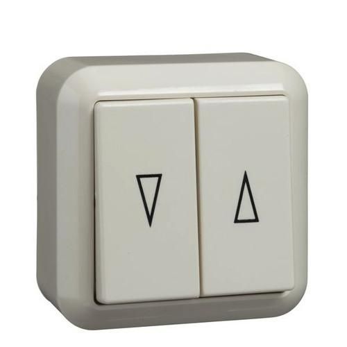 ELSO 382800 surface-mounted blind switch 10A CONTURA pearl white