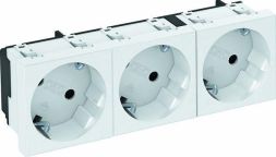 OBO Bettermann 6120123 33° 3-f. 250V 10/16A pure white RAL9010 socket SCHUKO