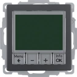 Berker 20446086 Temperature controller, normally open, with central piece, time-controlled anthracite including Berk