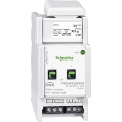 Schneider Electric MTN647393 REG-K/2x230/16 manual operation light grey switching actuator