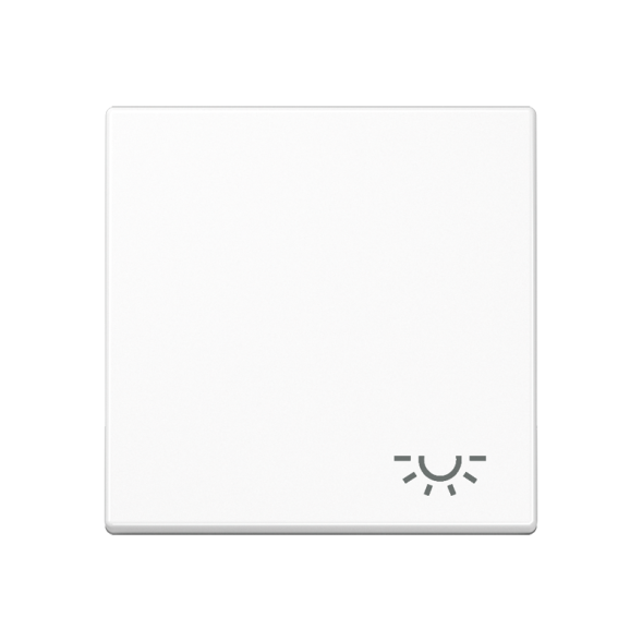Jung A590LWW rocker switch 1-way, symbol light, Duroplast, Series A, alpine white